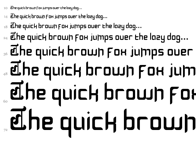 Blackletter Buffoonery font waterfall